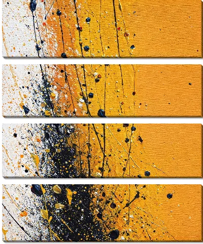 Модульная картина Желтая абстракция №8