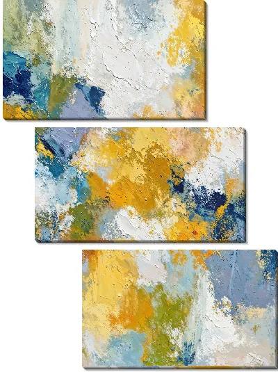 Модульная картина Желтая абстракция №10