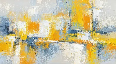 Плакат Желтая абстракция №11