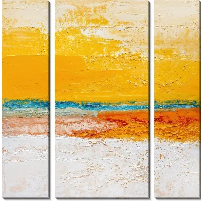 Модульная картина Желтая абстракция №13