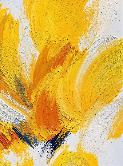 Плакат Желтая абстракция №14