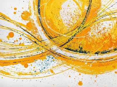 Плакат Желтая абстракция №15