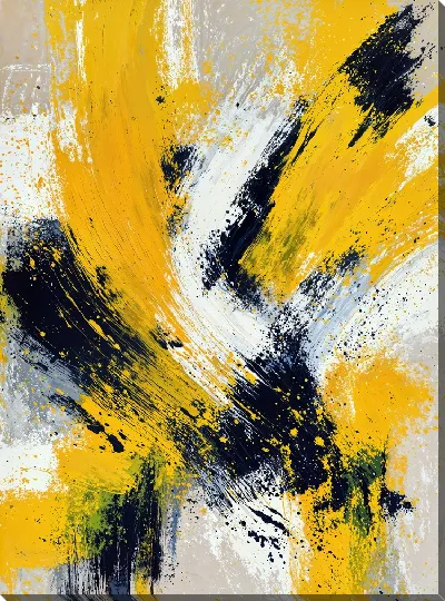 Картина маслом Желтая абстракция №17