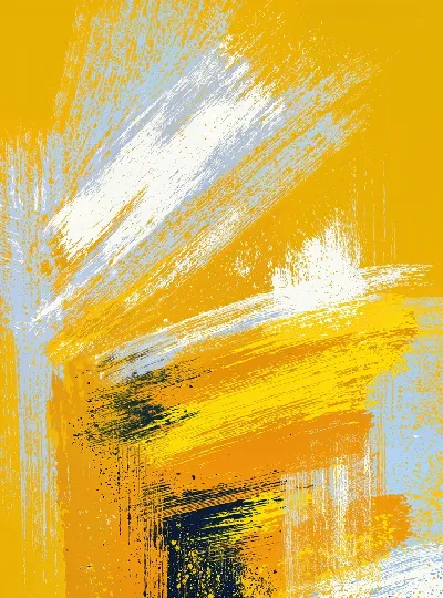 Плакат Желтая абстракция №20