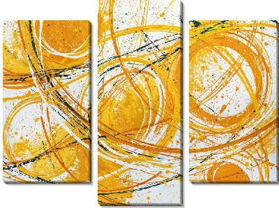 Модульная картина Желтая абстракция №22