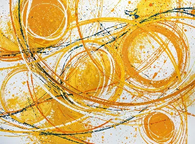 Плакат Желтая абстракция №22