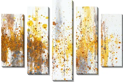 Модульная картина Желтая абстракция №23