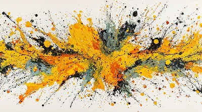 Плакат Желтая абстракция №24