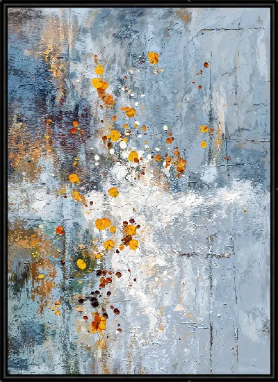 Картина Желтая и синяя абстракция №28