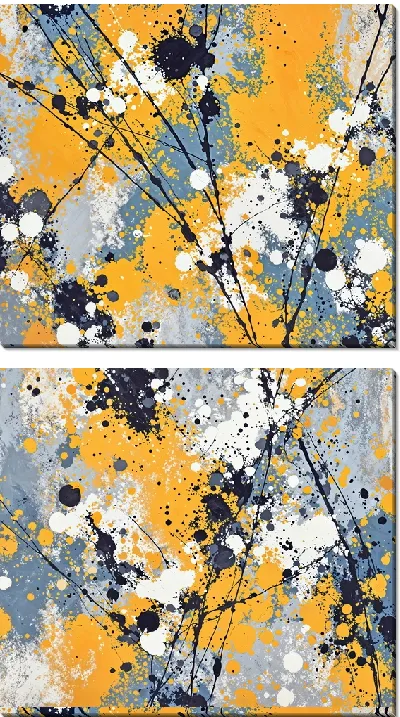 Модульная картина Желтая абстракция №29