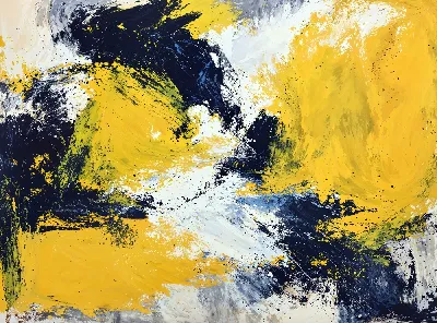 Плакат Абстракция желтая №2