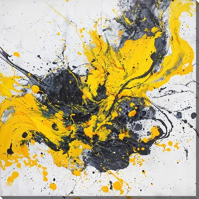 Картина маслом Абстракция желтая №3