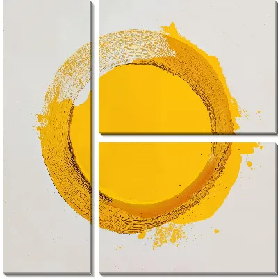 Модульная картина Абстракция желтая №4