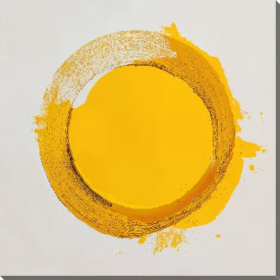 Картина маслом Абстракция желтая №4