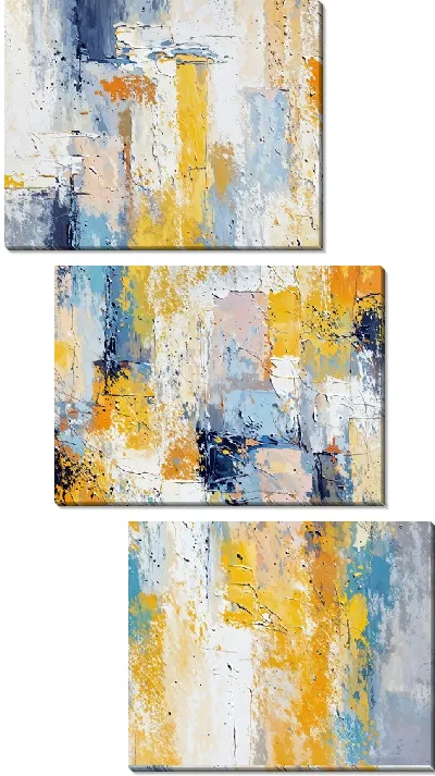 Модульная картина Абстракция желтая №6