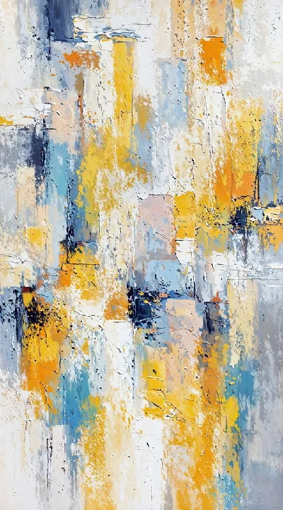 Плакат Абстракция желтая №6