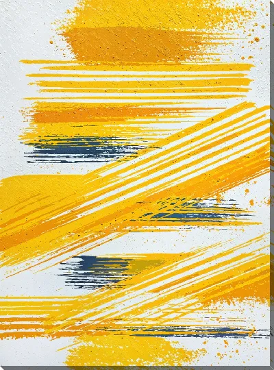 Картина маслом Абстракция желтая №7
