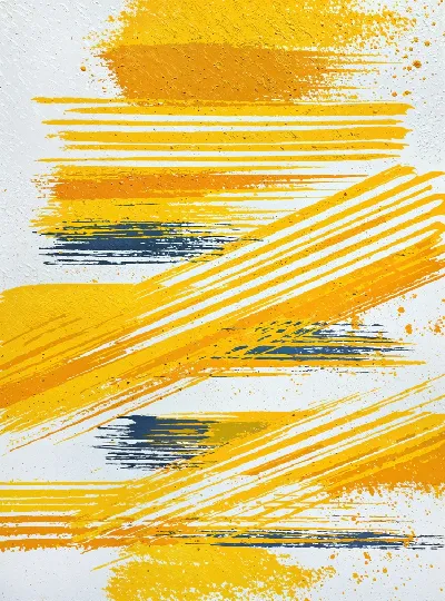 Плакат Абстракция желтая №7