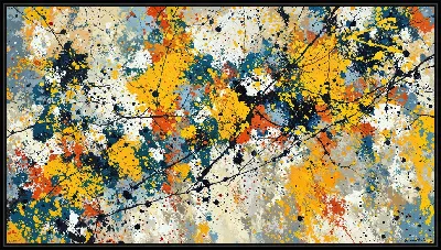 Картина Абстракция желтые брызги