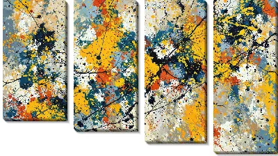 Абстракция желтые брызги