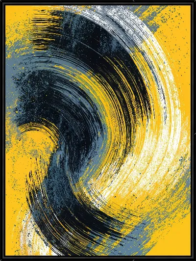 Картина Абстракция желтая №10