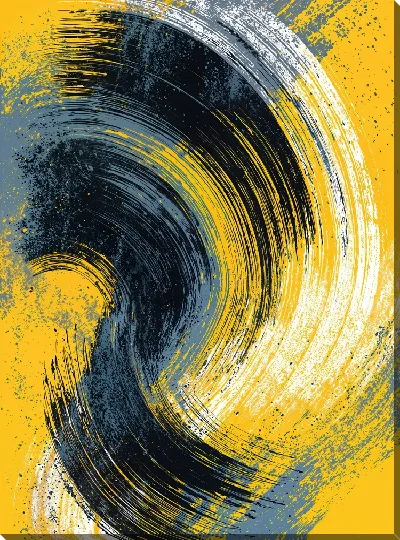 Постер Абстракция желтая №10