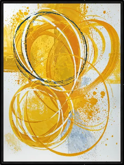 Картина Абстракция желтая №17