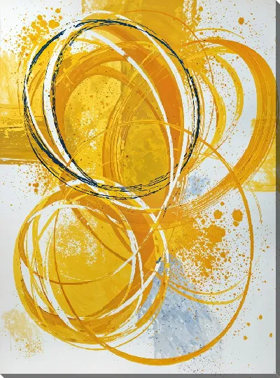 Постер Абстракция желтая №17