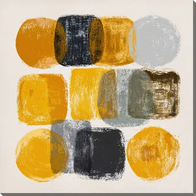 Постер Абстракция желтая №19