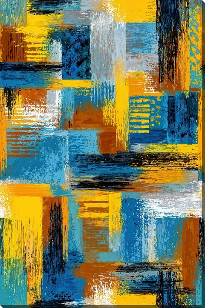 Постер Абстракция желтая №20