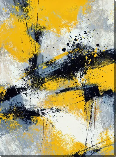Постер Абстракция желтая №21