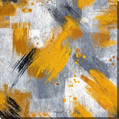 Постер Абстракция желтая и серая №23