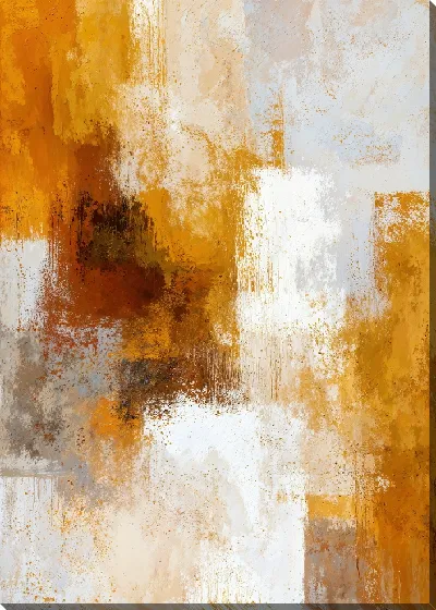 Картина маслом Абстракция желтая №26