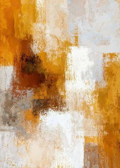 Плакат Абстракция желтая №26