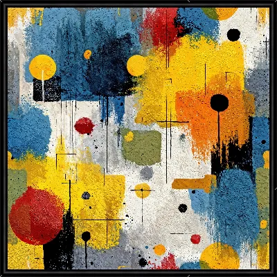 Картина Абстракция желто-синяя №29