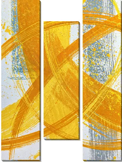 Модульная картина Абстракция желтая №30