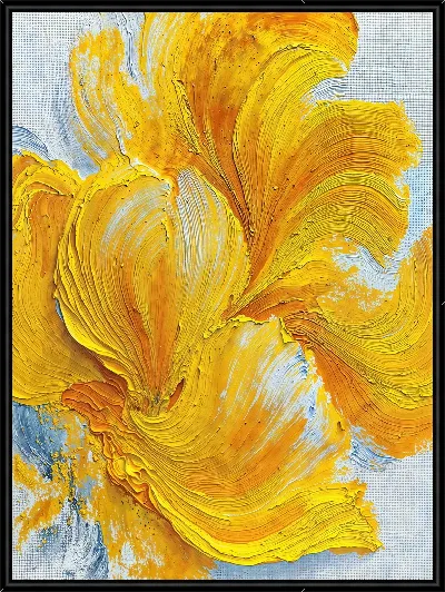 Картина Абстрактный желтый цветок №2