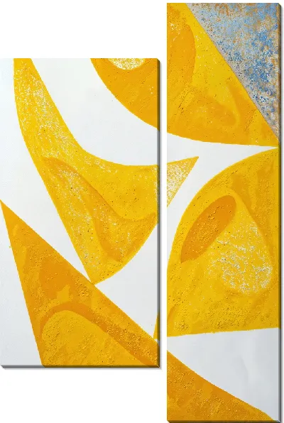 Модульная картина Желтая абстракция №52