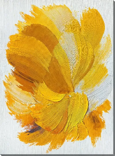 Картина маслом Абстрактный желтый цветок №1
