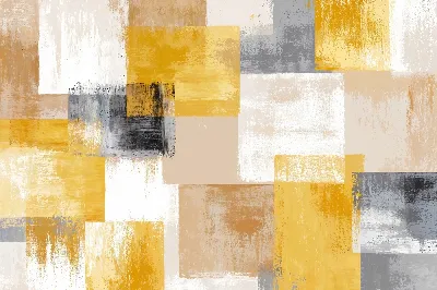 Плакат Желто-бежевая абстракция №56
