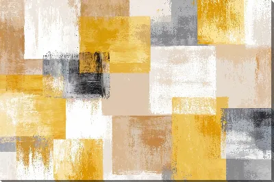 Постер Желто-бежевая абстракция №56