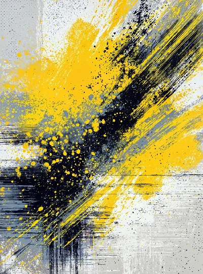 Плакат Желтая абстракция №58