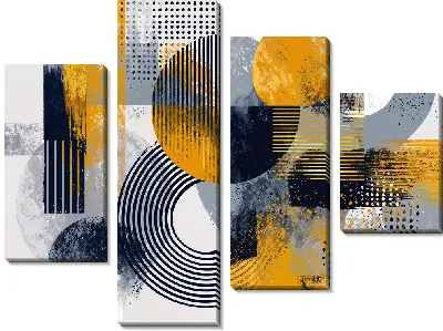 Желто-серая абстракция №59