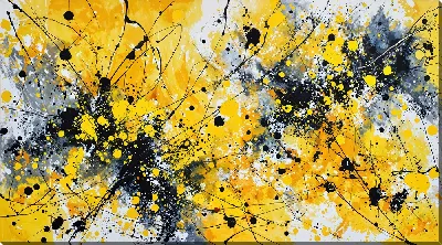 Картина маслом Желтая абстракция №61