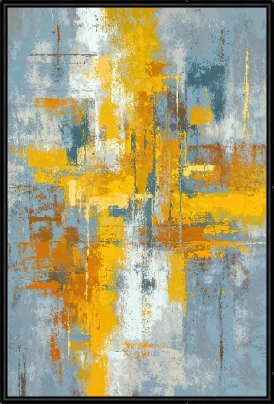 Картина Желто-серая абстракция №65