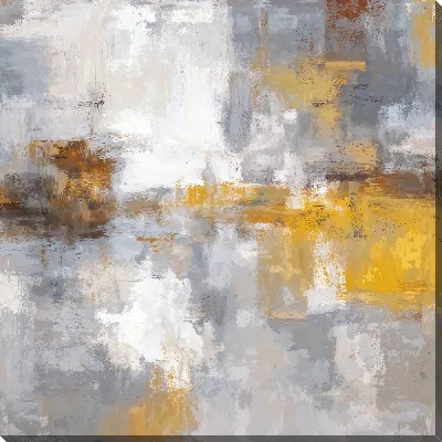 Постер Желто-серая абстракция №66