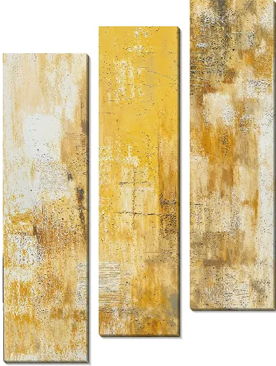 Модульная картина Желтая абстракция №68
