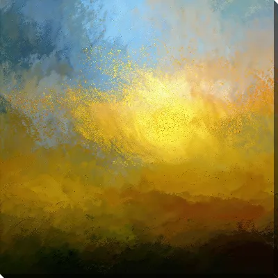 Картина маслом Желтая абстракция №69