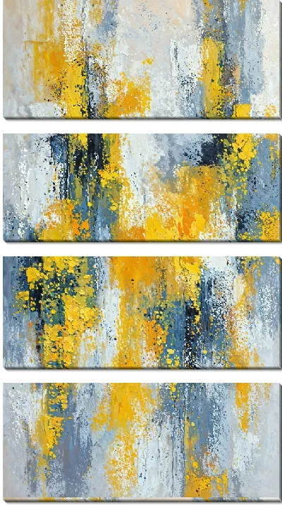 Модульная картина Желтая абстракция №70