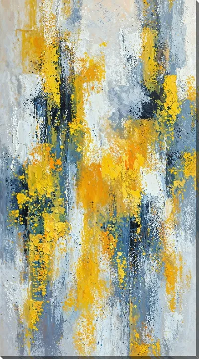 Картина маслом Желтая абстракция №70